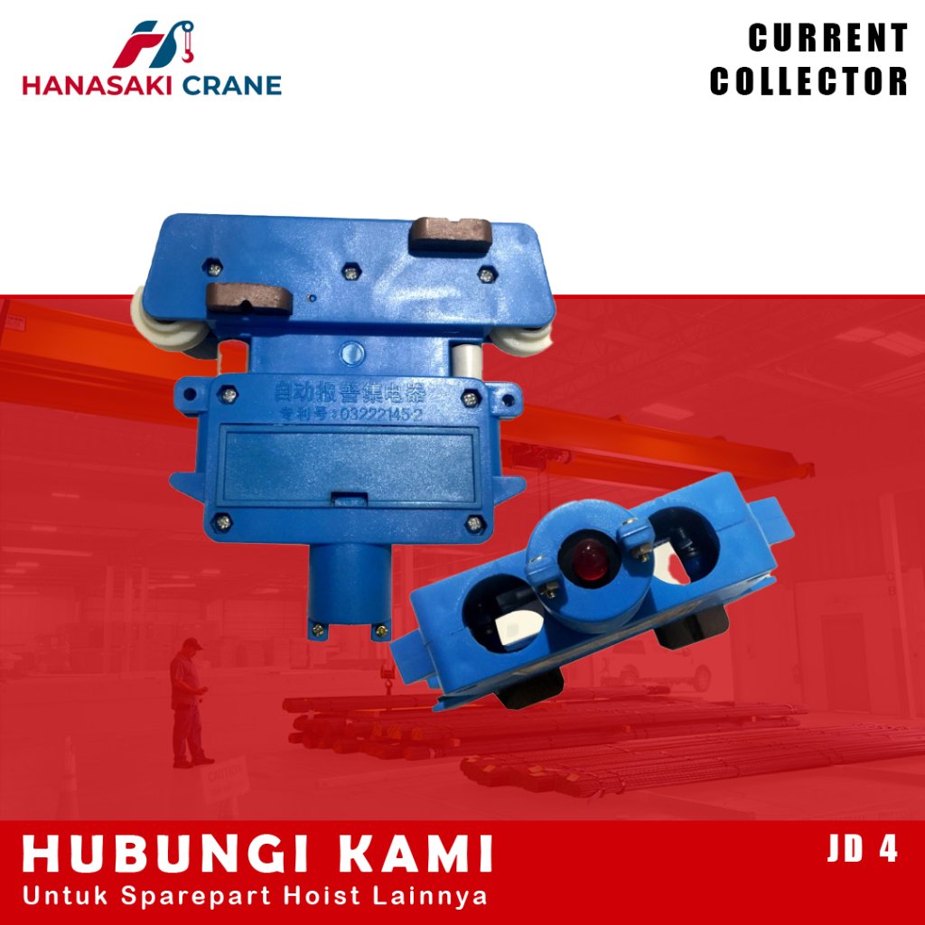 Pole Collector JD4 - Current Collector JD4 Biru