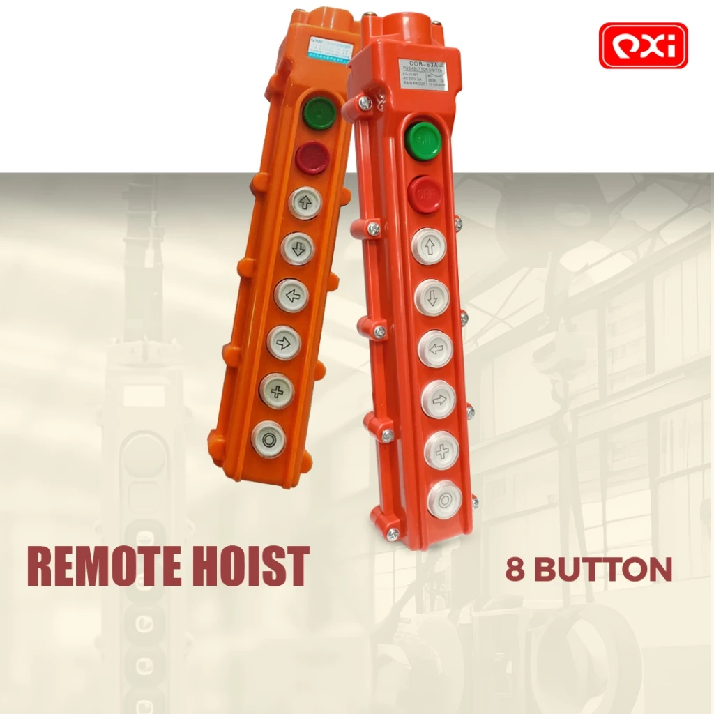 Remote Hoist Button Control 8 Tombol - Sparepart Industri PT Qiao Xing Industry
