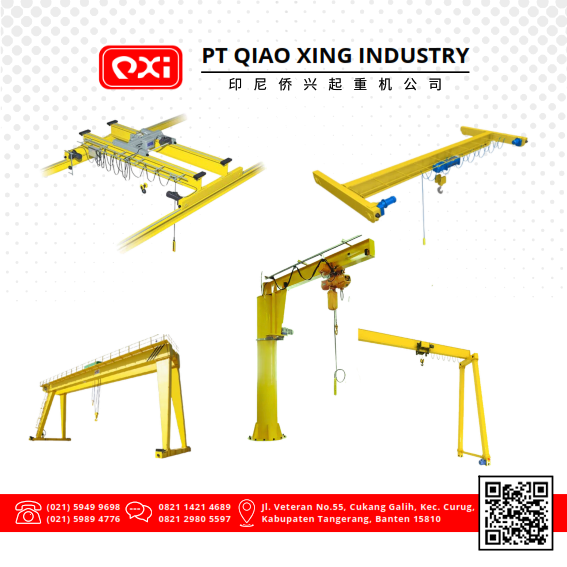 Katalog produk alat industri dan hoist crane untuk konstruksi - PT Qiao Xing Industry