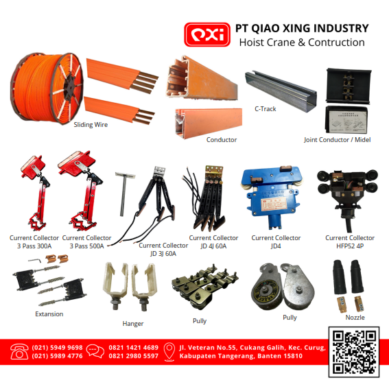 Katalog hoist crane dan alat industri untuk aplikasi proyek - PT Qiao Xing Industry